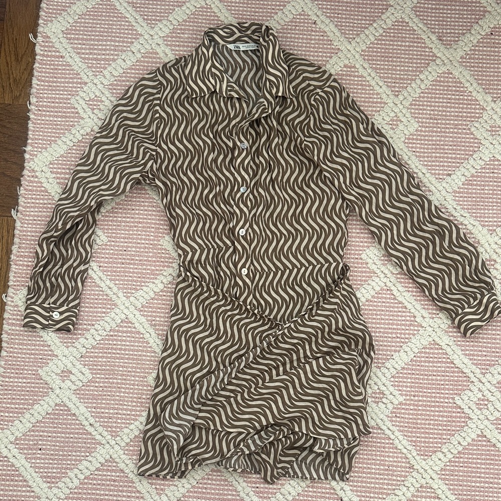 Zara Button Down Wrap Dress